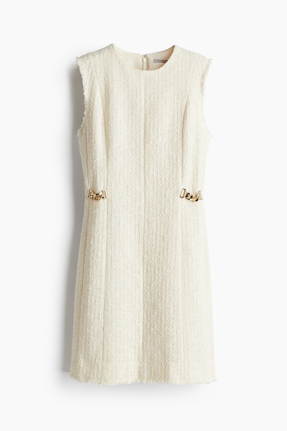 

Платье H&M Chain-detail Bouclé, кремовый