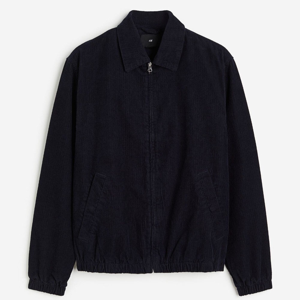 

Куртка H&M Loose Fit Corduroy, темно-синий
