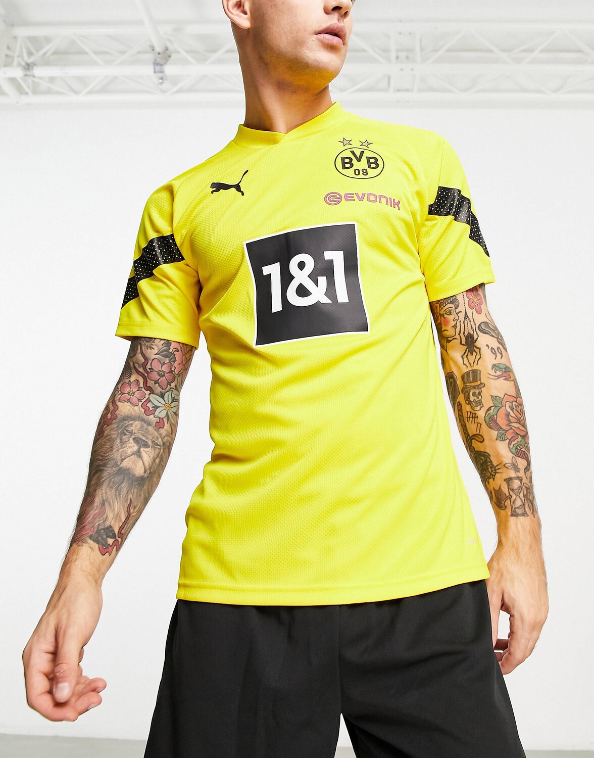 

Желтая тренировочная футболка Puma BVB