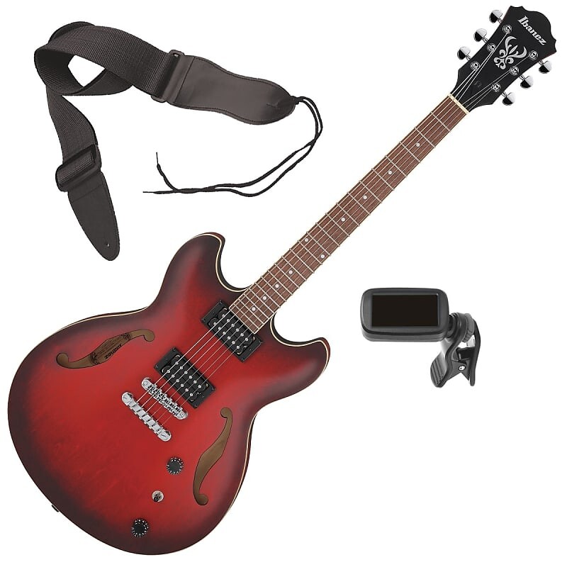 

Ibanez AS53 Artcore Semi-Hollow Guitar - Sunburst Red Flat BONUS PAK Artcore AS53 Sunburst Red Flat