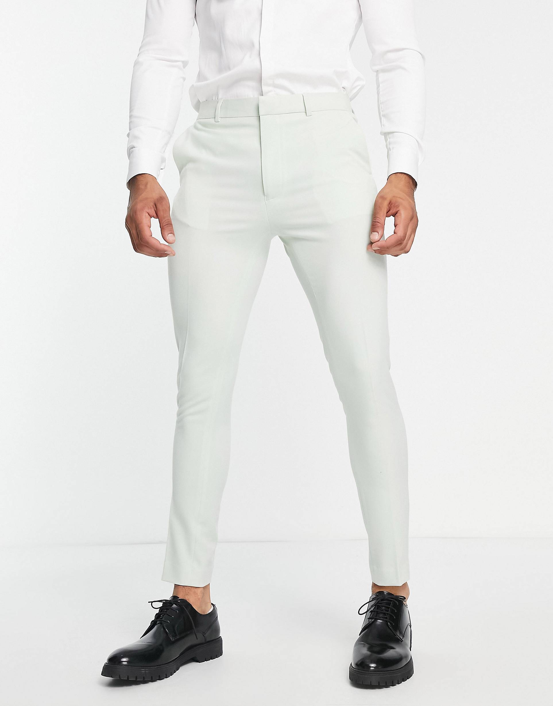 цена Супероблегающие элегантные брюки мятного цвета ASOS DESIGN