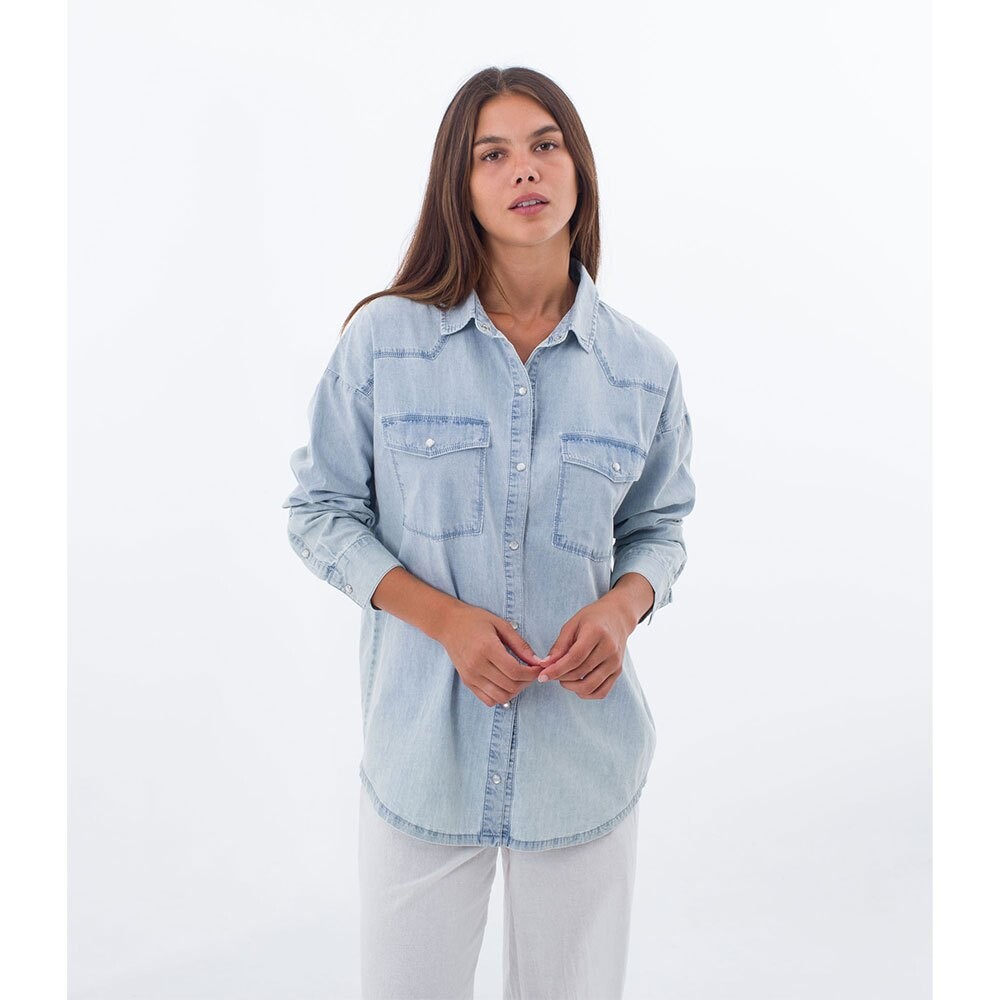 

Рубашка с длинным рукавом Hurley Jackson Western Button Up, синий