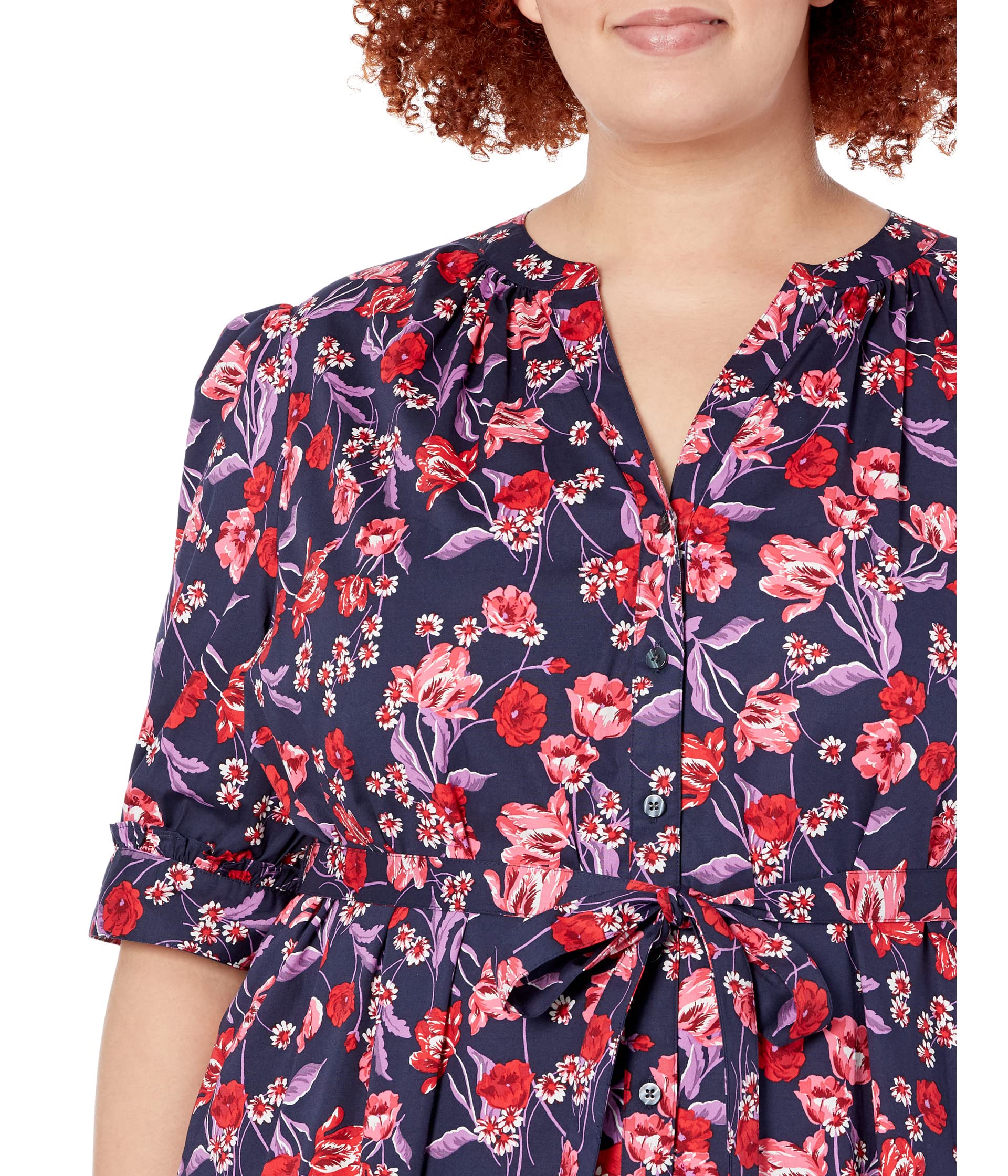 Платье Draper James, Plus Size Loretta Shirtdress in Fall Blooms