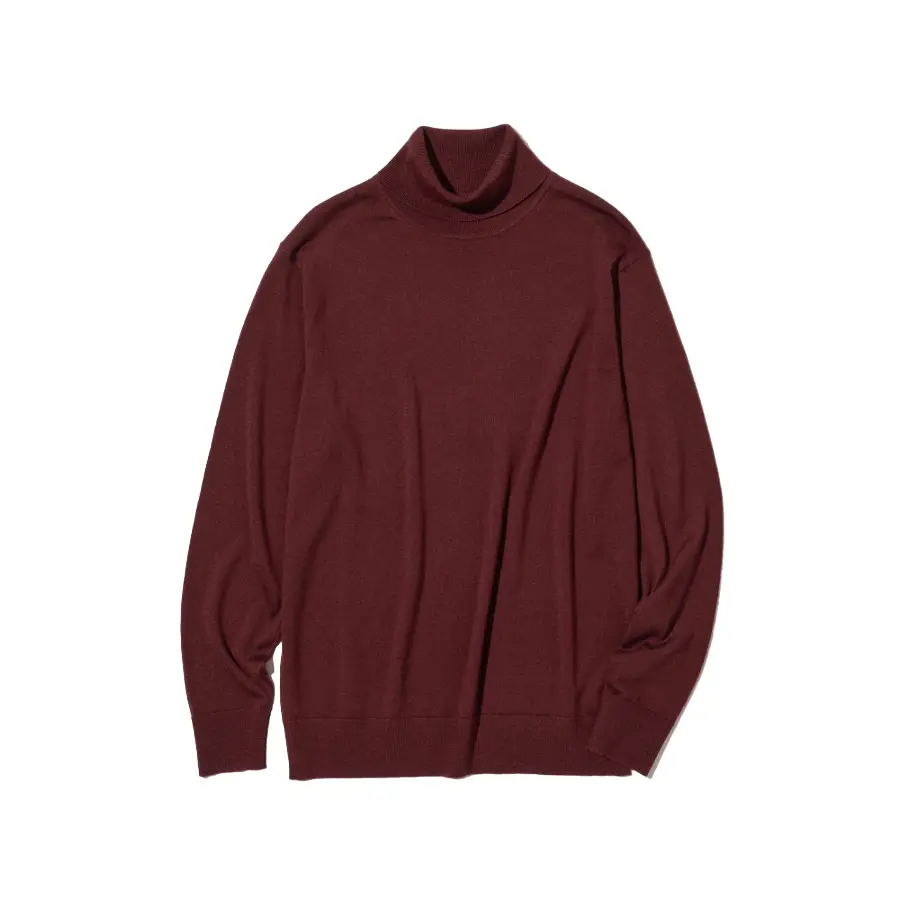 

Джемпер Uniqlo Extra Fine Merino, бордовый