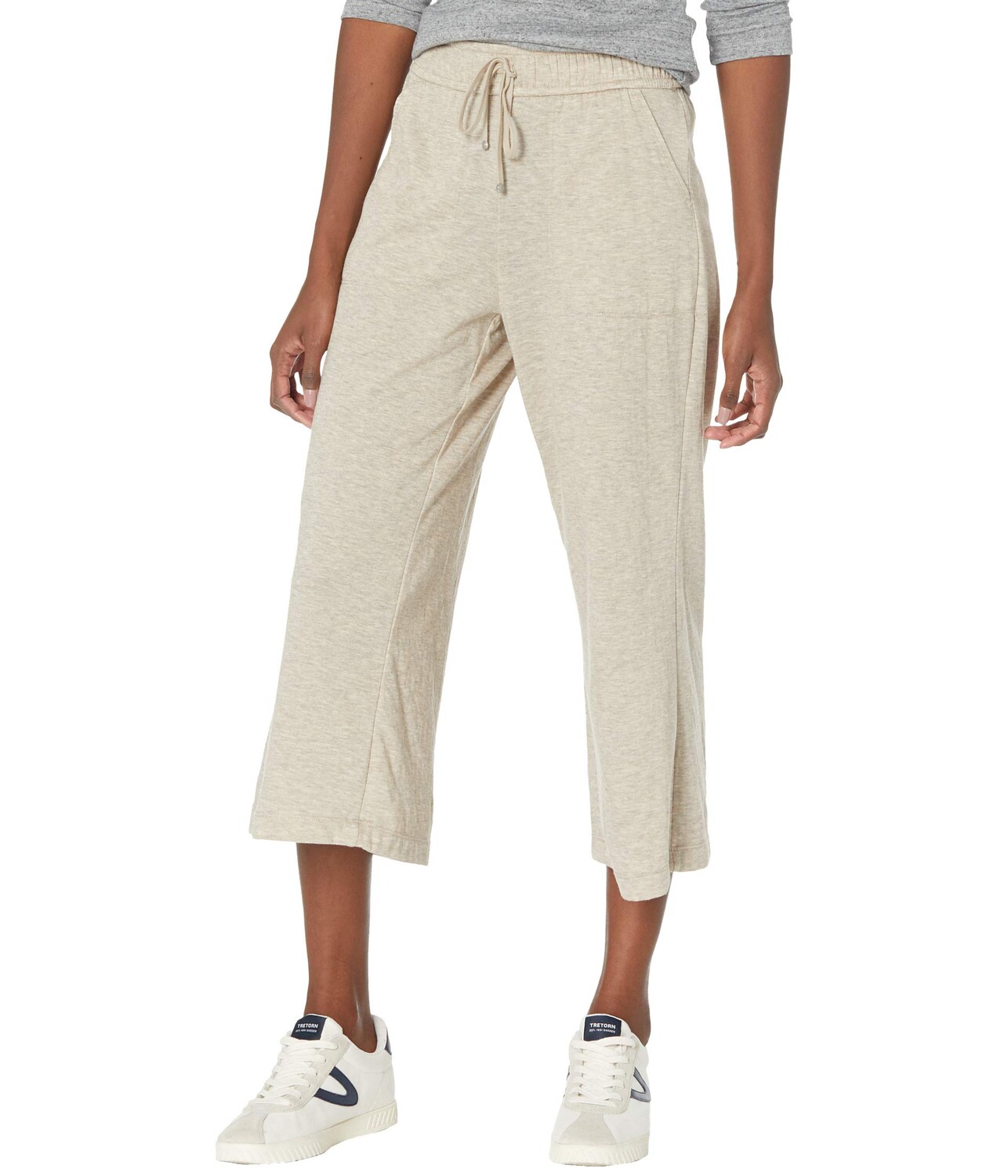 

Брюки Max Studio, Double Knit Cropped Wide Leg Pants, Серый