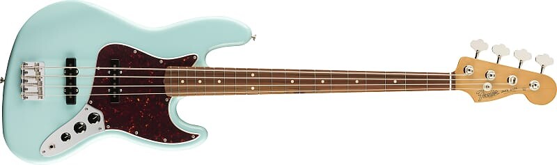 

Fender Vintera '60s Jazz Bass, накладка на гриф Pau Ferro, цвет Daphne Blue VinteraVintera