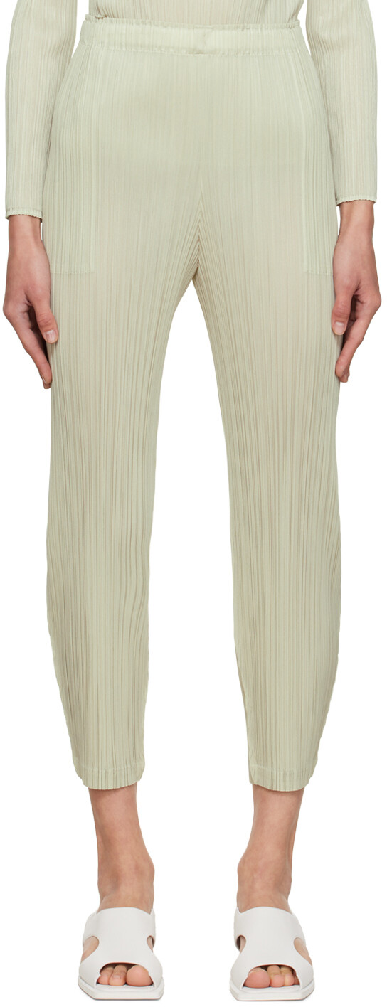 

Бежевые брюки Monthly Color October Pleats Please Issey Miyake, Бежевый, Бежевые брюки Monthly Color October Pleats Please Issey Miyake