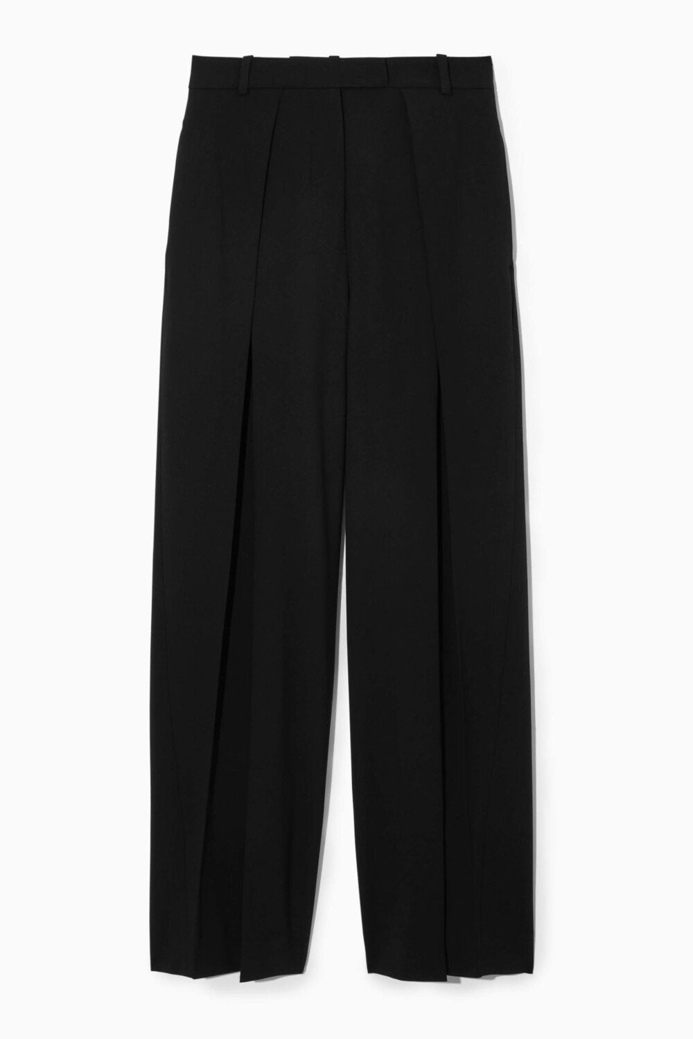 

Брюки COS Wide-leg Pleated Wool, черный