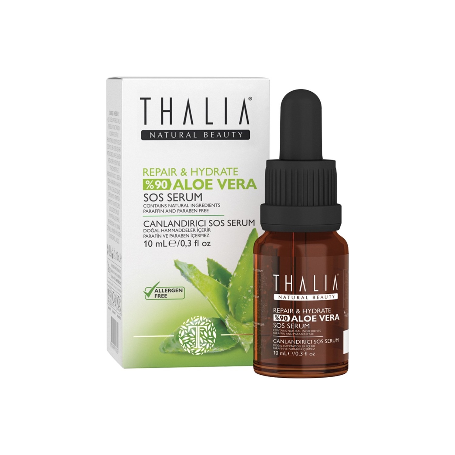 цена Восстанавливающая и увлажняющая сыворотка Thalia Aloe Vera Series, 10 мл