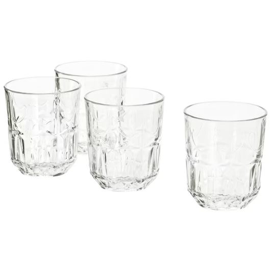 Набор стаканов 4 штуки 270 мл Ikea, прозрачный
