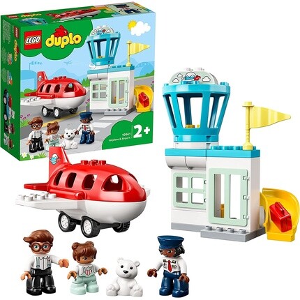 

Конструктор Lego 10961 Duplo самолет и аэропорт, для малышей 2 лет