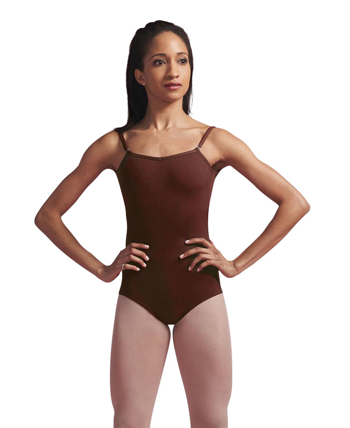 

Купальник на бретельках с регулируемыми лямками Capezio, темно-коричневый