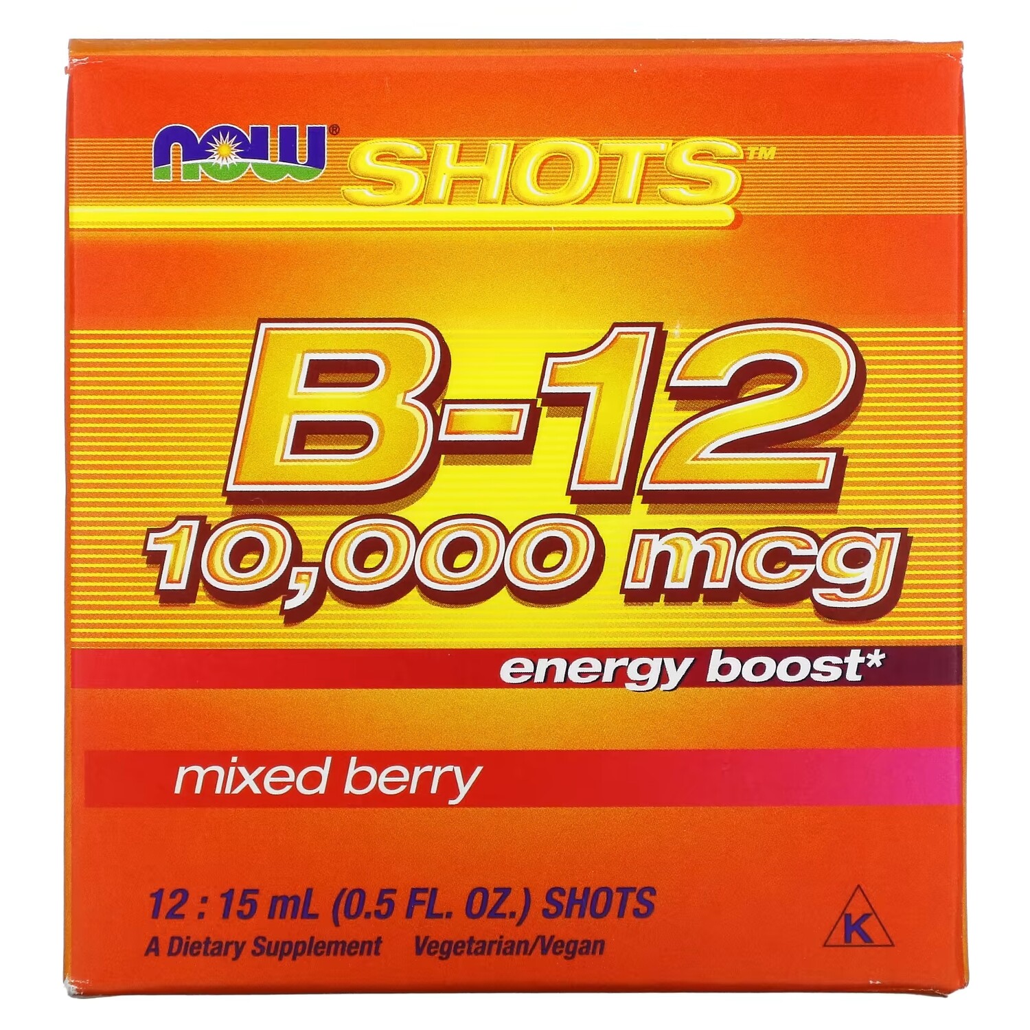

Витамин B12 NOW Foods Shots, ягодное ассорти