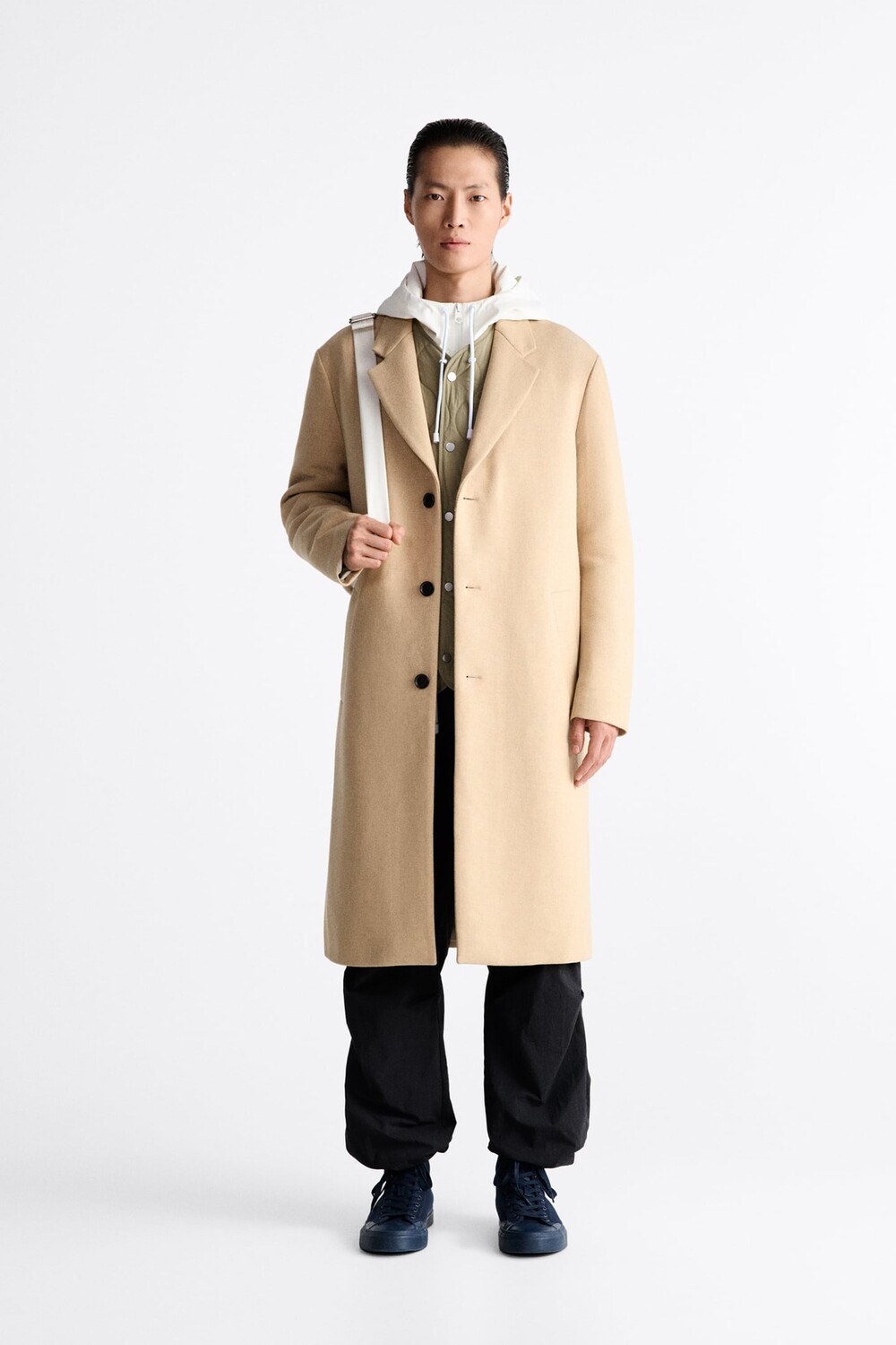 

Пальто из смешанной шерсти - ограниченная серия ZARA, кэмел