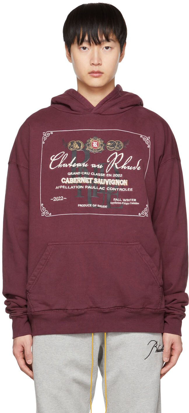 

Бордовый худи Chateau De Rhude