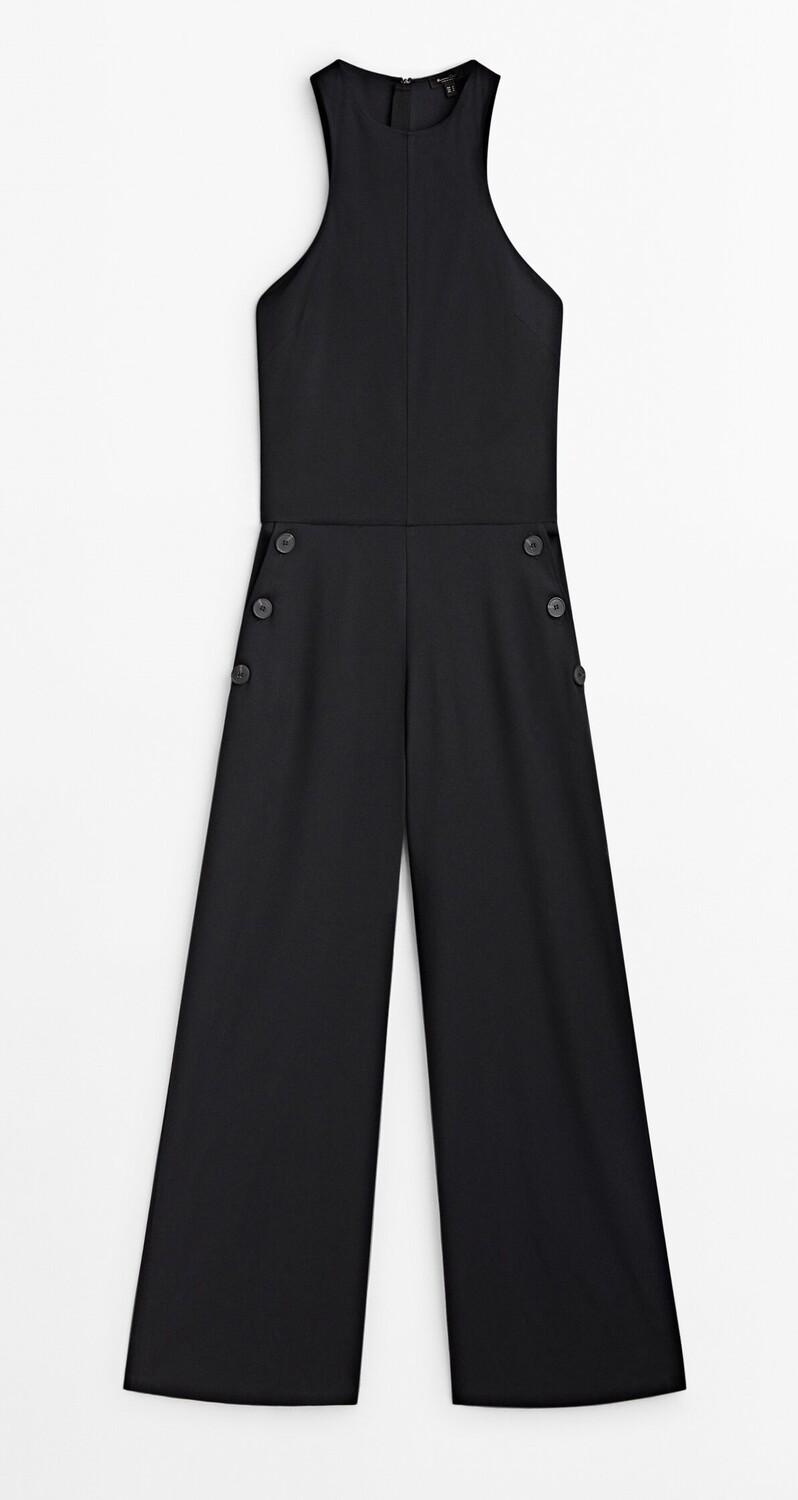 

Комбинезон Massimo Dutti With Button Details And Pockets, черный