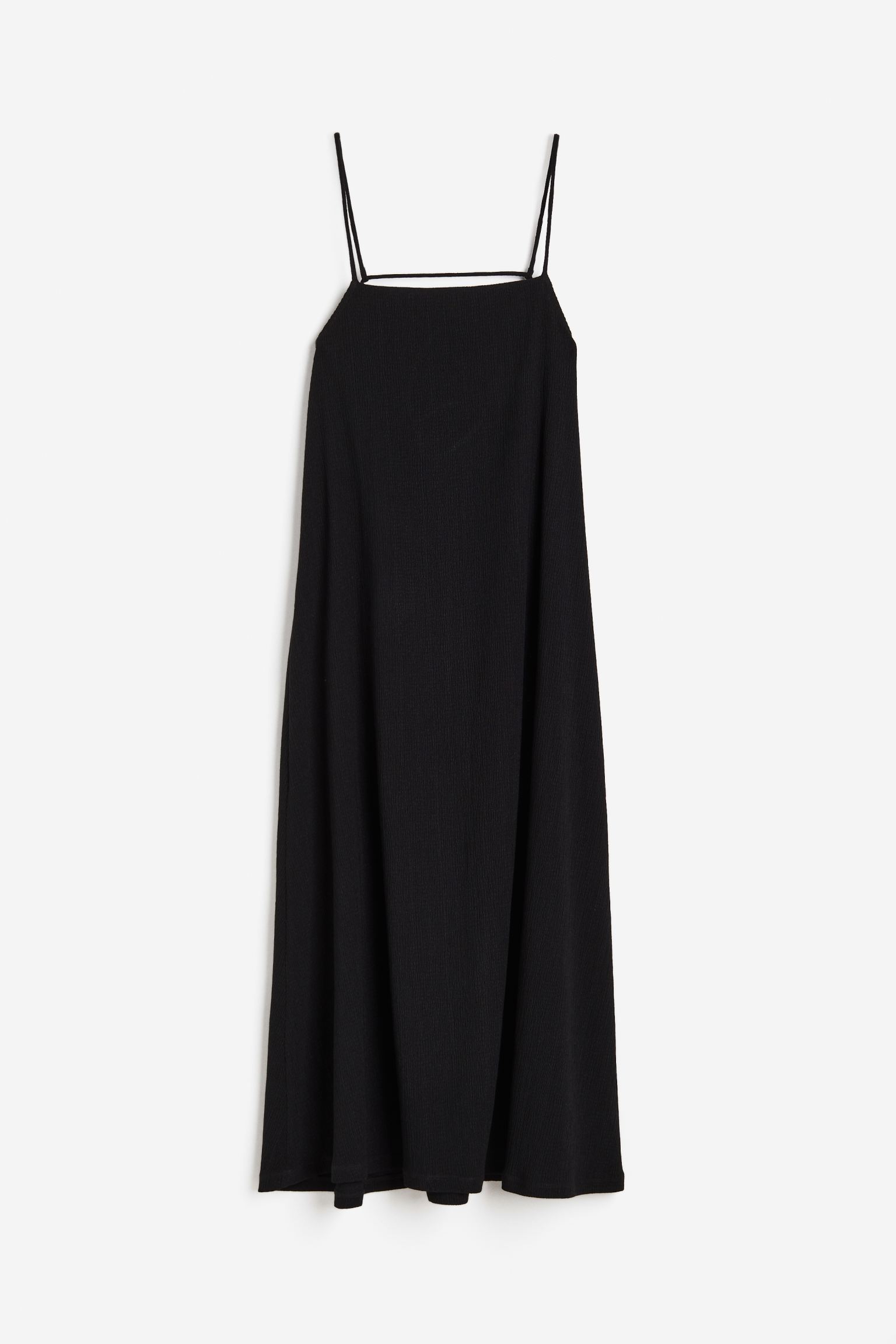 Платье H&M Textured Slip, черный