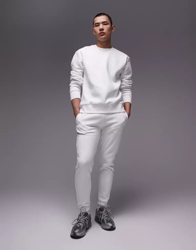 

Белые джоггеры узкого кроя Topman