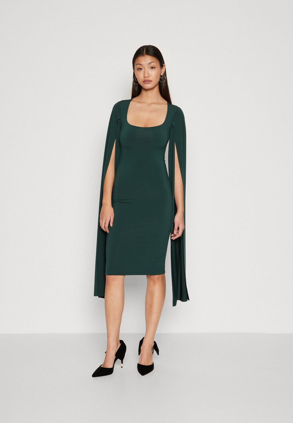 

Платье из джерси SANSA CAPE SLEEVE MIDI WAL G., цвет forest green