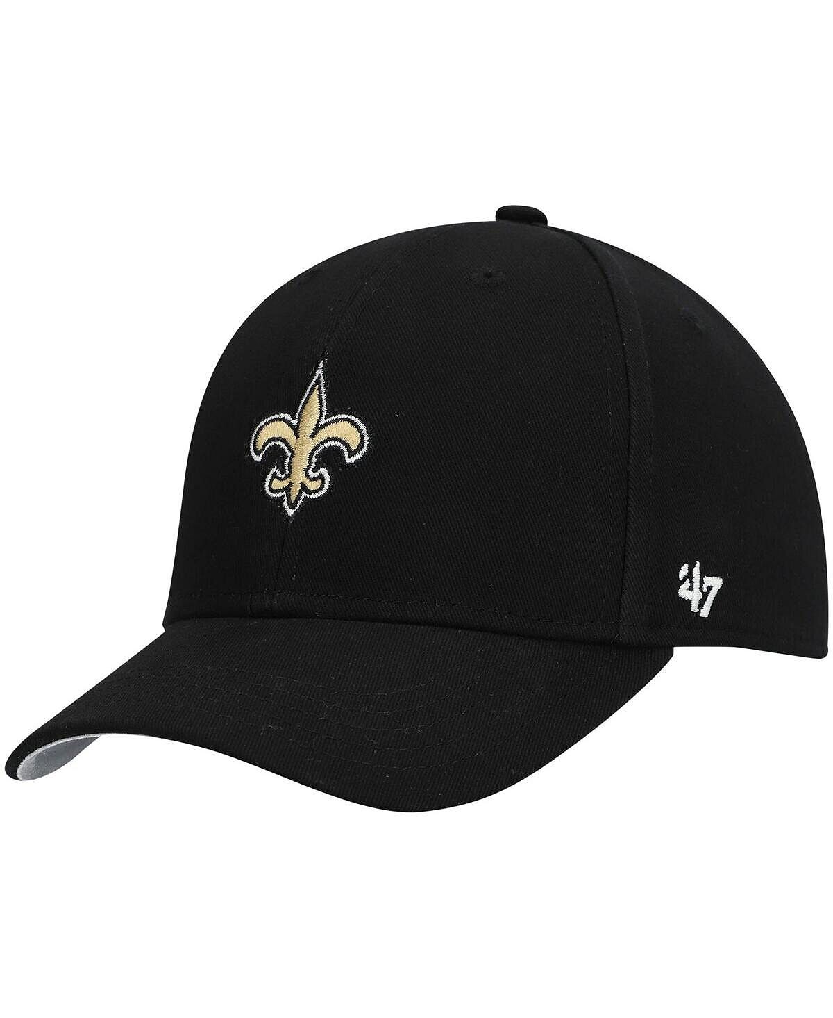 

Черная регулируемая кепка унисекс '47 New Orleans Saints Basic Mvp для малышей '47 Brand