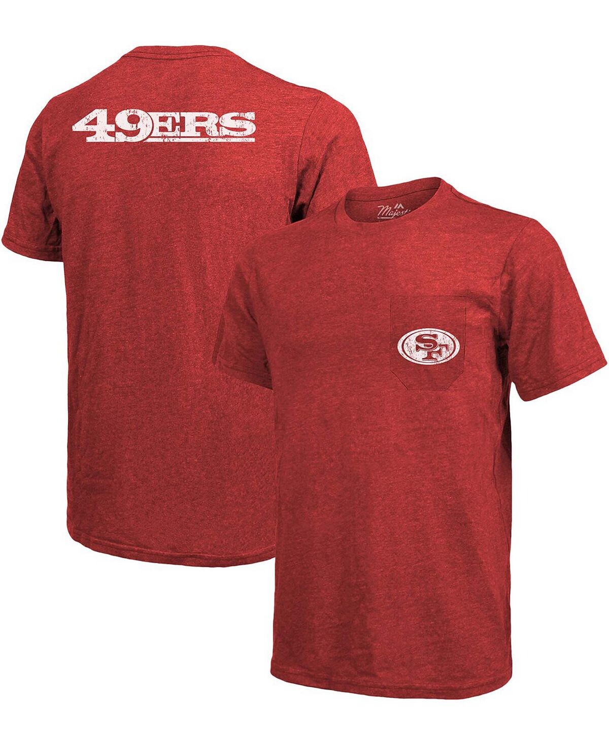 

Футболка с карманами San Francisco 49Ers Tri-Blend — Алый Majestic