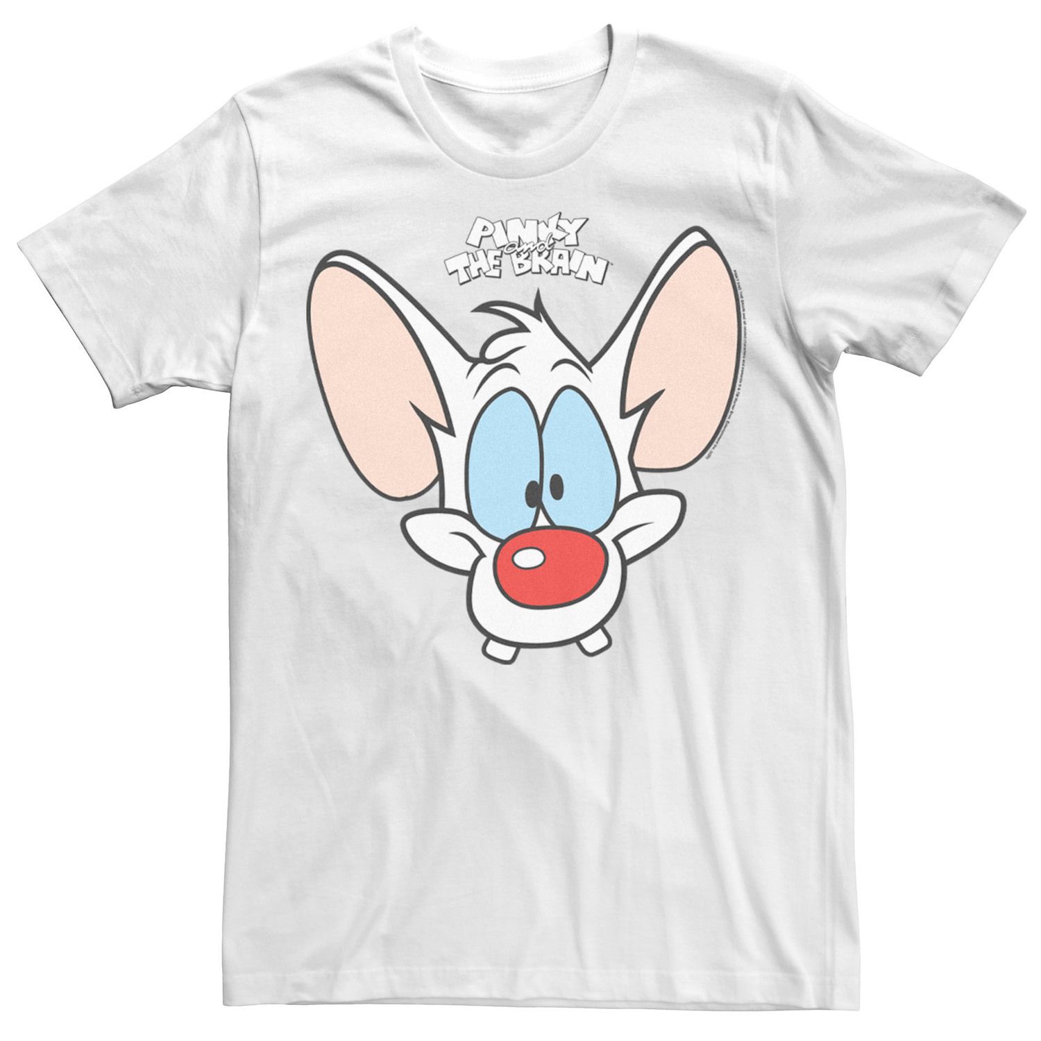 Мужская футболка Pinky And The Brain Pinky с большим лицом Licensed Character