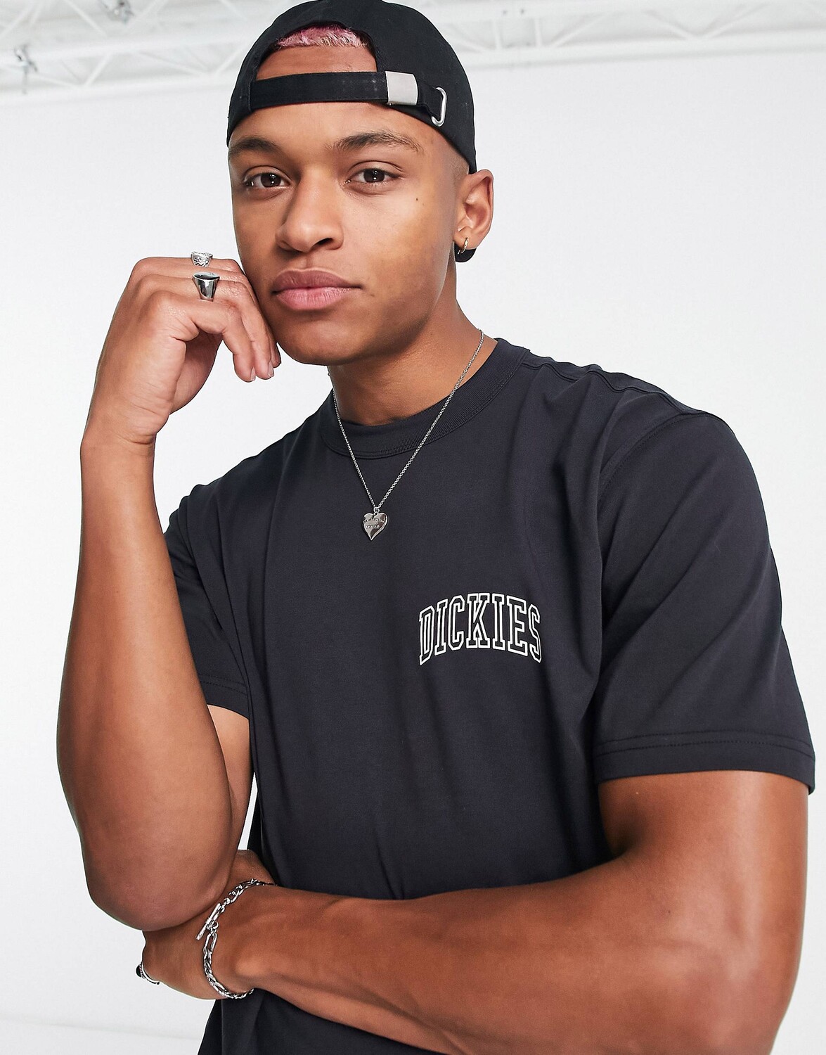 

Черная футболка с логотипом на груди Dickies aitkin