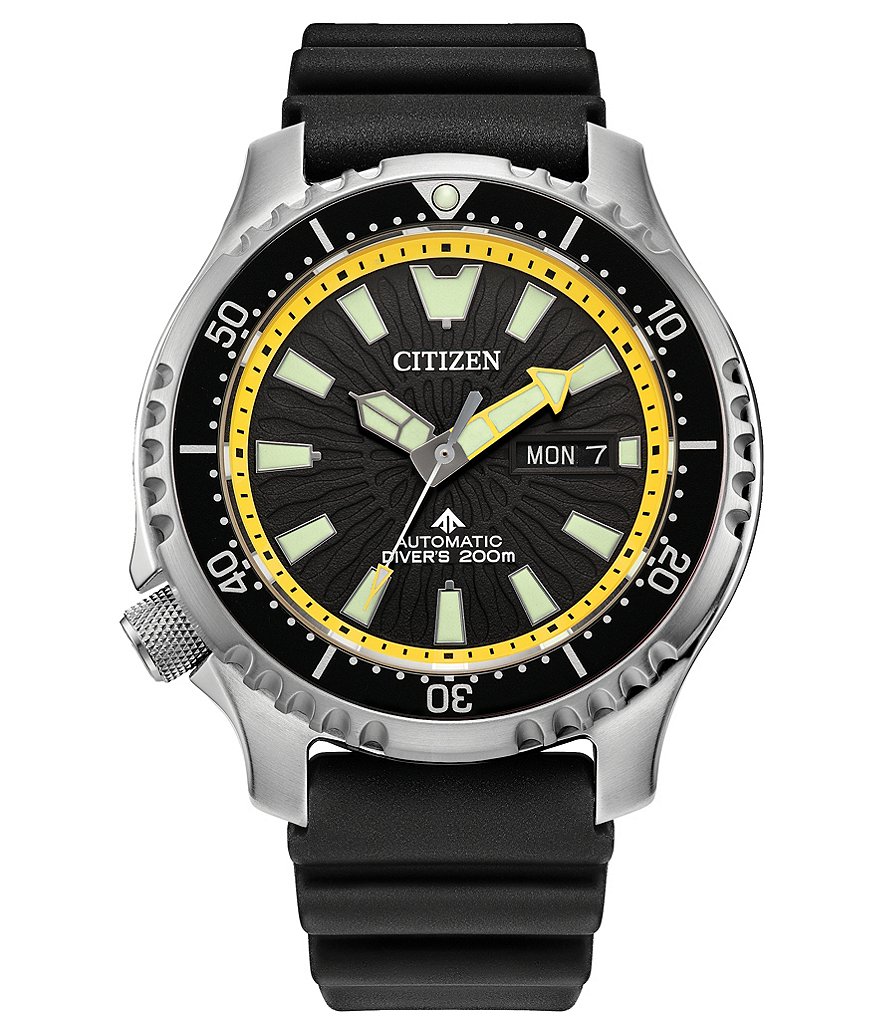 Мужские автоматические часы Citizen Promaster Dive с черным ремешком, черный