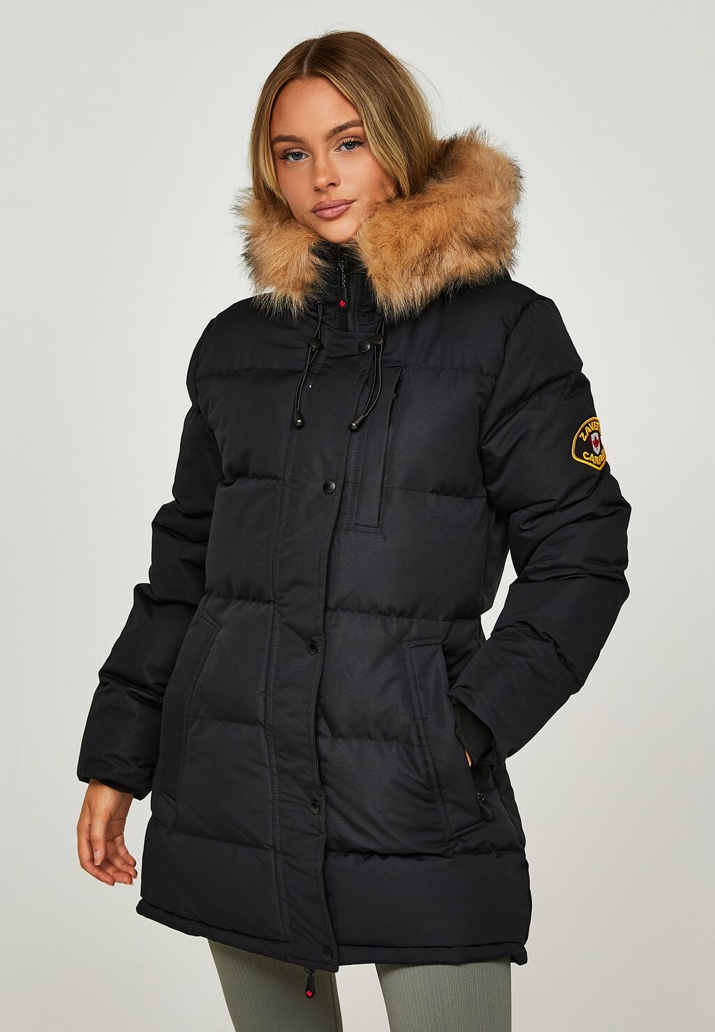

Зимнее пальто Goshawa Puffer Alessandro Zavetti, черный