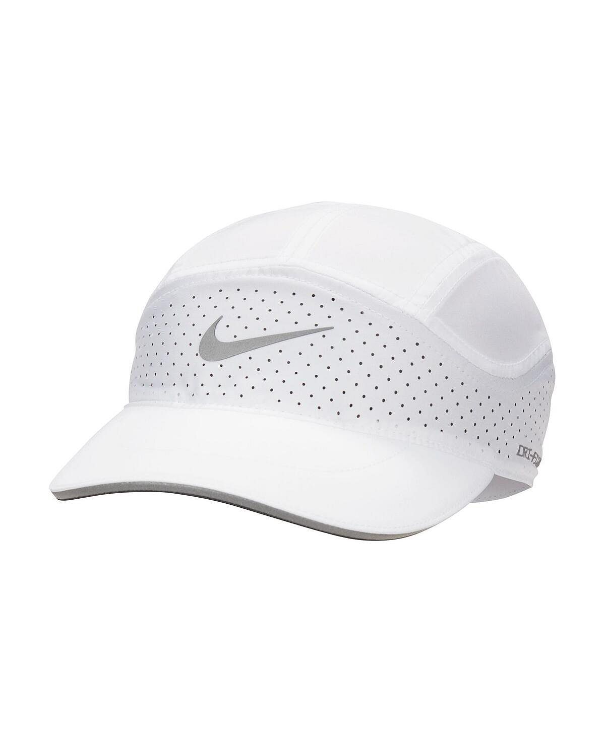 цена Мужская и женская белая регулируемая шляпа со светоотражающим эффектом Fly Performance Nike