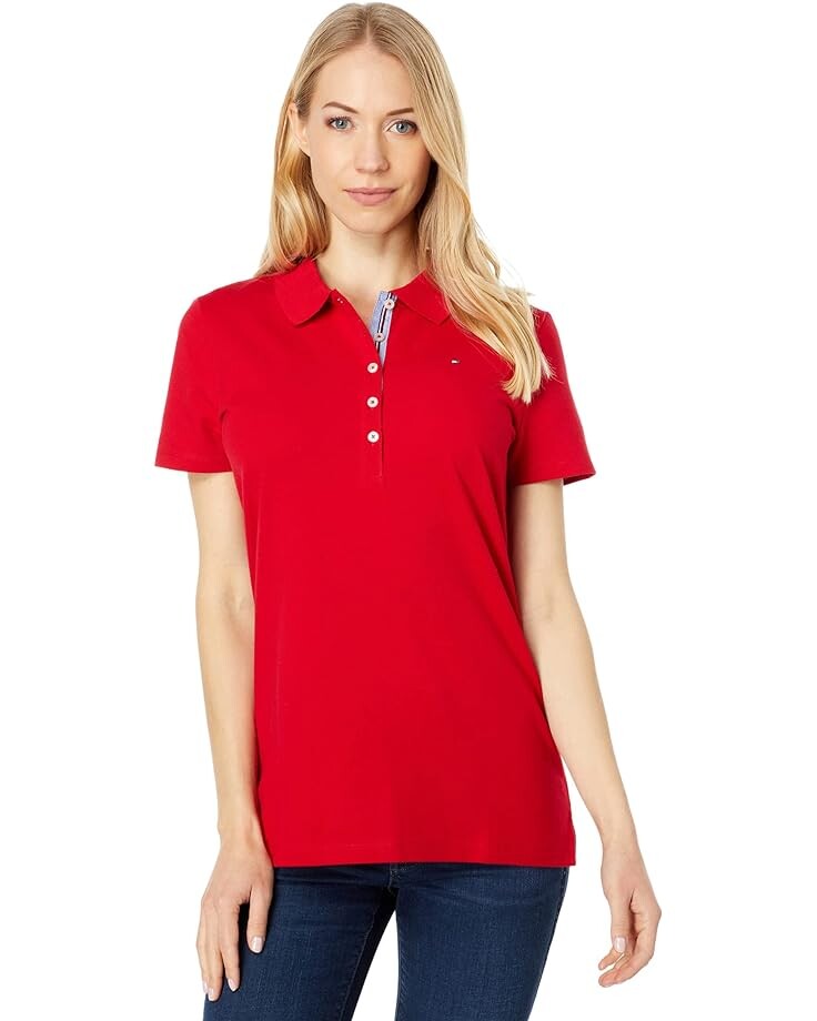 

Поло Tommy Hilfiger Solid Short Sleeve, цвет Scarlet