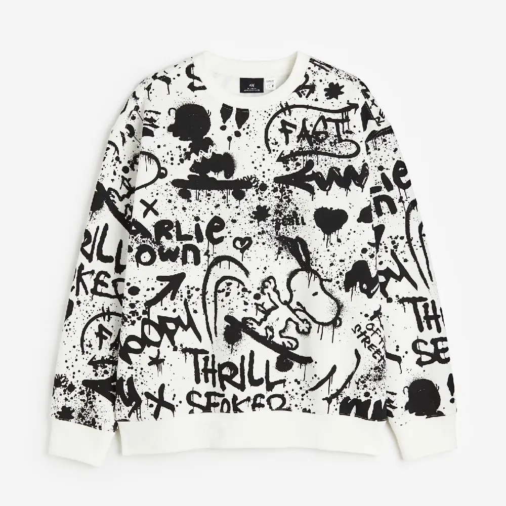 

Свитшот H&M Relaxed Fit Snoopy, белый