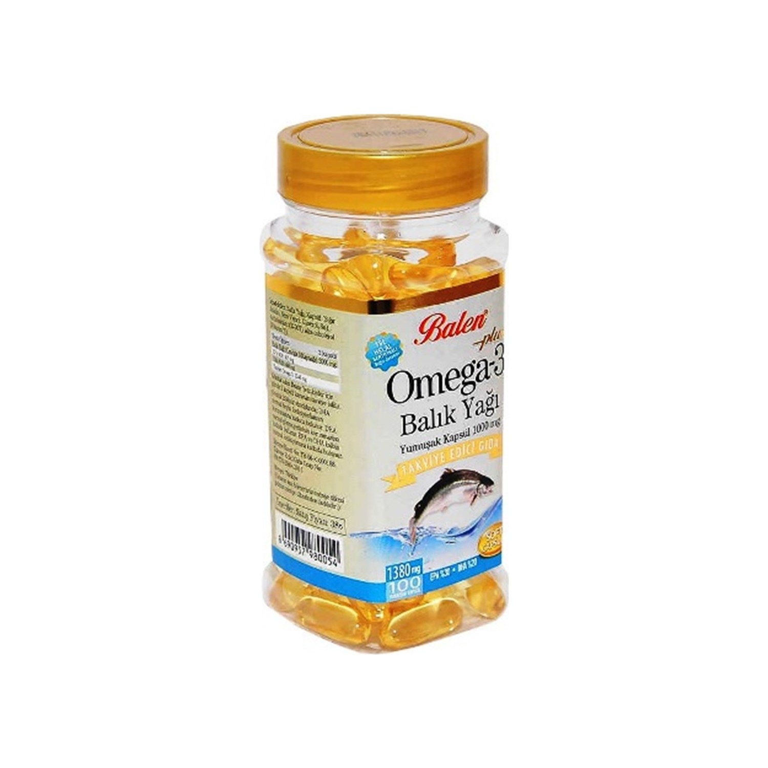 Рыбий жир Balen Omega-3 1000 мг, 100 мягких капсул