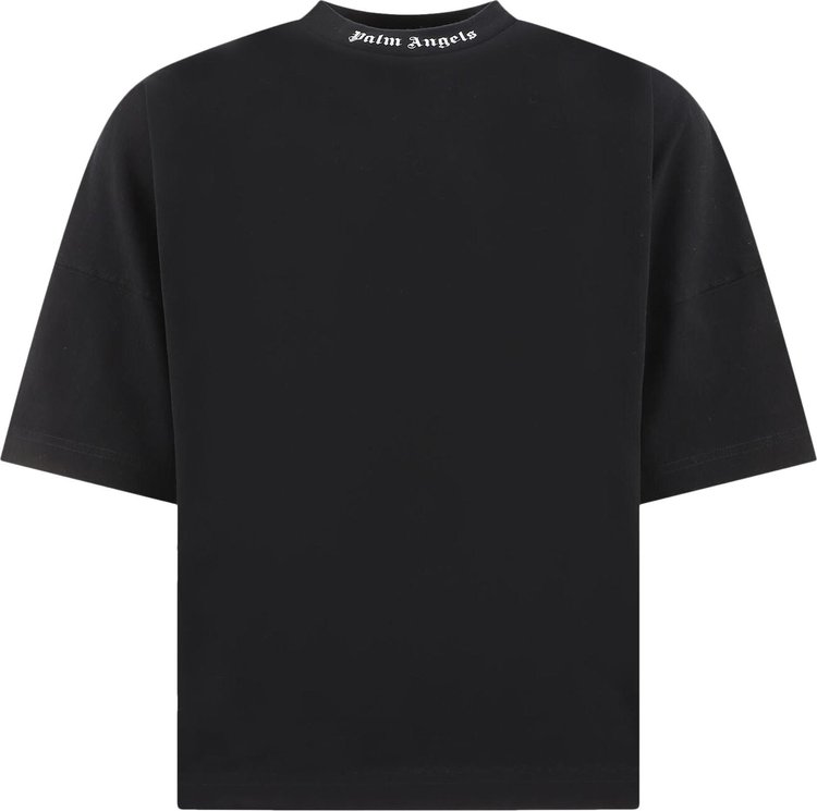 Футболка Palm Angels Classic Logo Over Tee 'Black/White', черный - фото