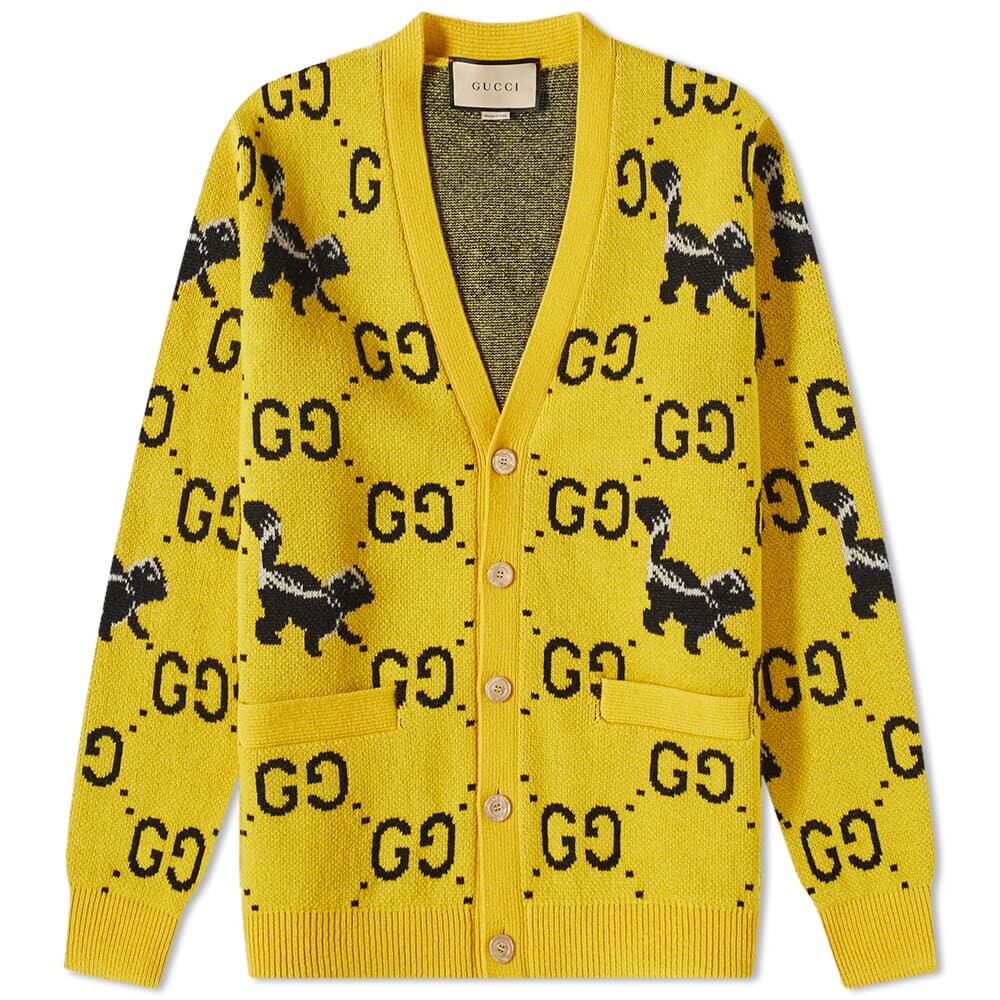 

Джемпер Gucci GG Skunk Cardigan, Желтый