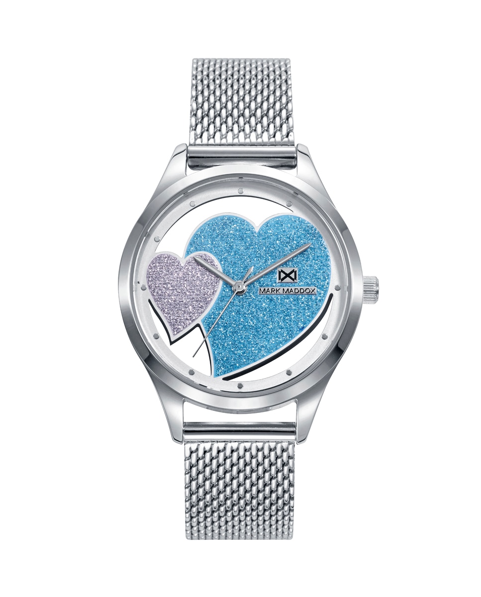 Женские стальные часы Shibuyam с блестящим циферблатом Mark Maddox, серебро