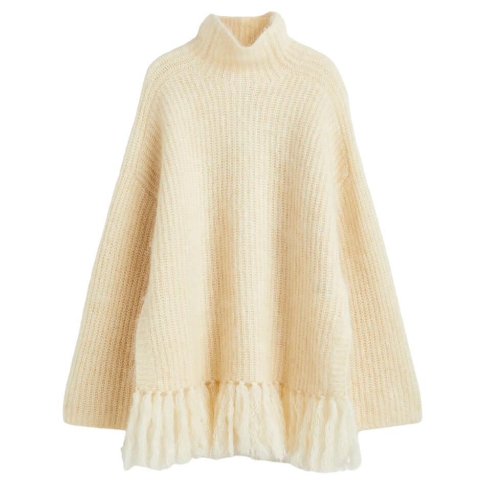 

Свитер H&M Trend with Fringe, кремовый