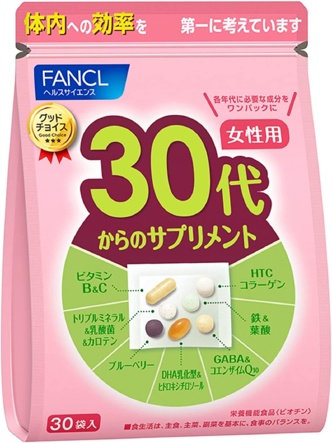 Добавка для женщин FANCL Vitamin/Collagen/Iron