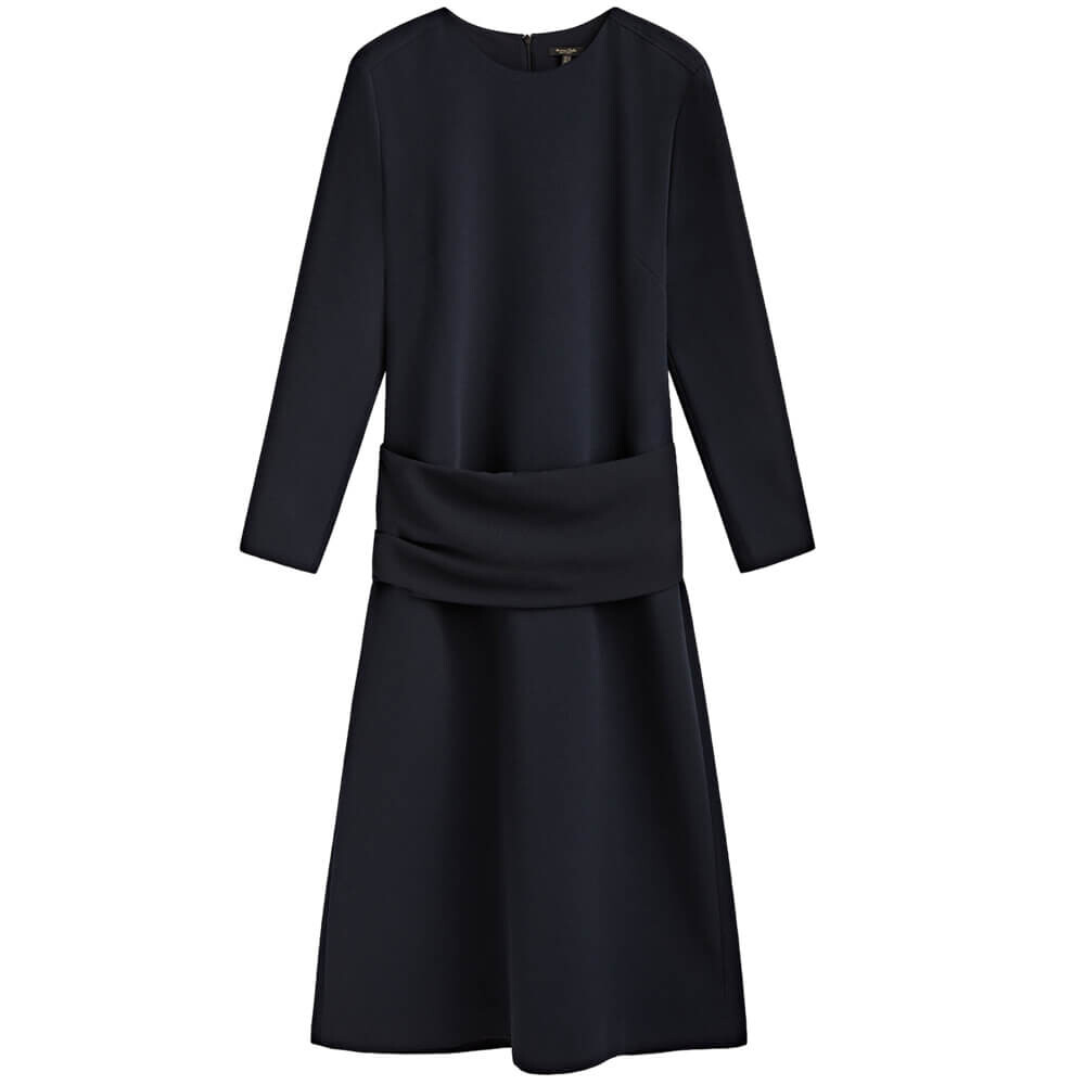 

Платье-миди Massimo Dutti With Sash Belt, синий