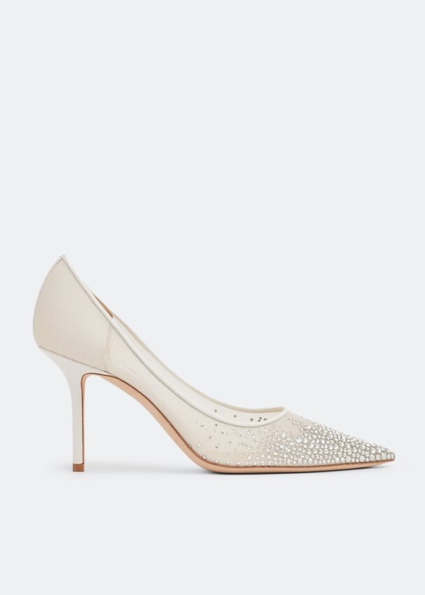 цена Туфли JIMMY CHOO Love 85 pumps, белый