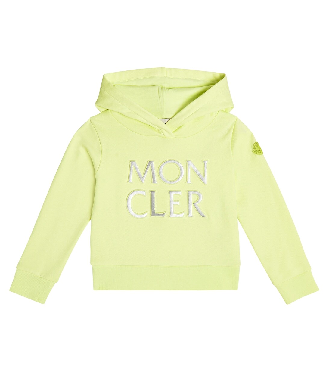 

Худи из хлопкового джерси с логотипом Moncler Enfant, желтый