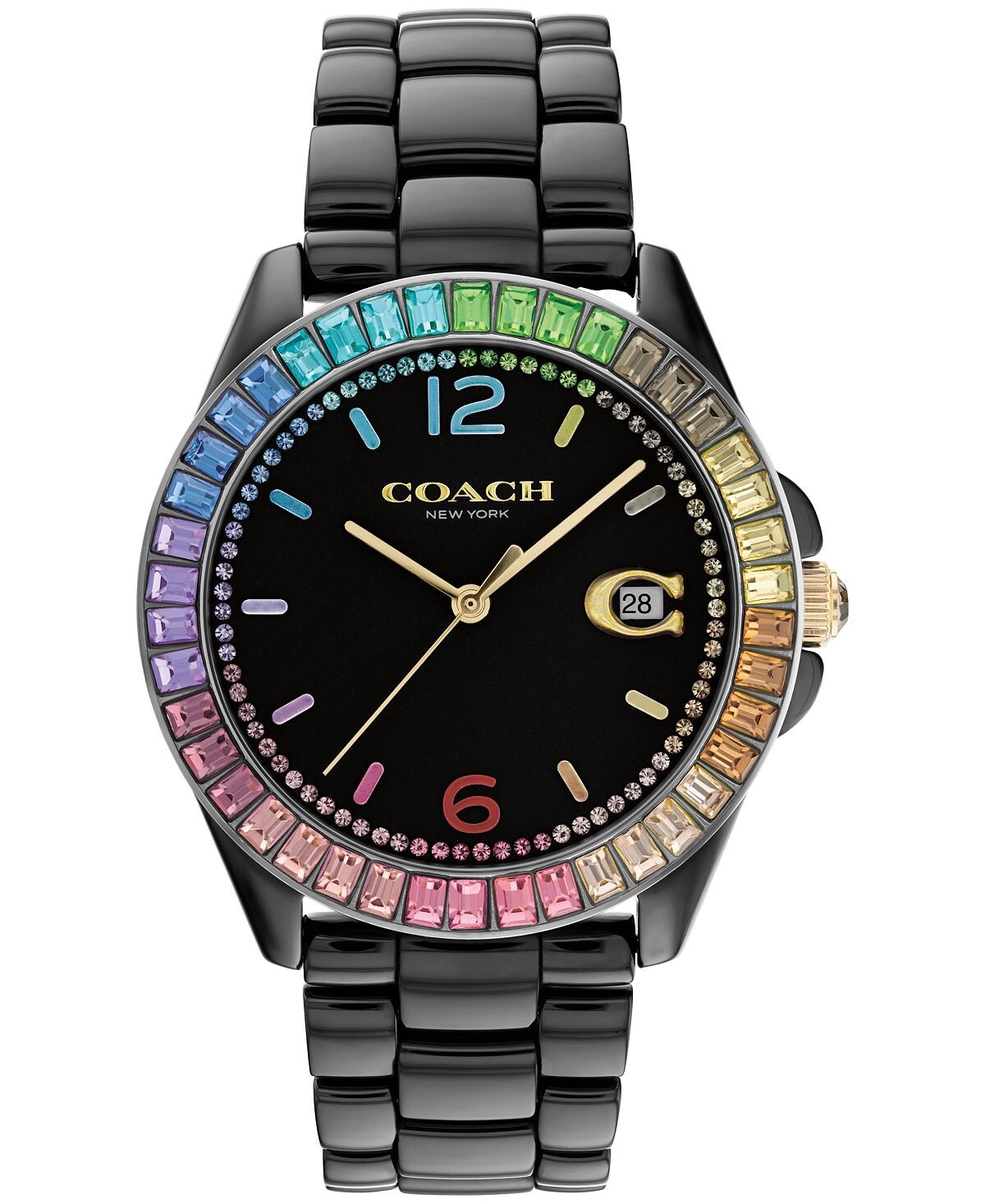 

Женские часы greyson с керамическим браслетом, 36 мм COACH, черный