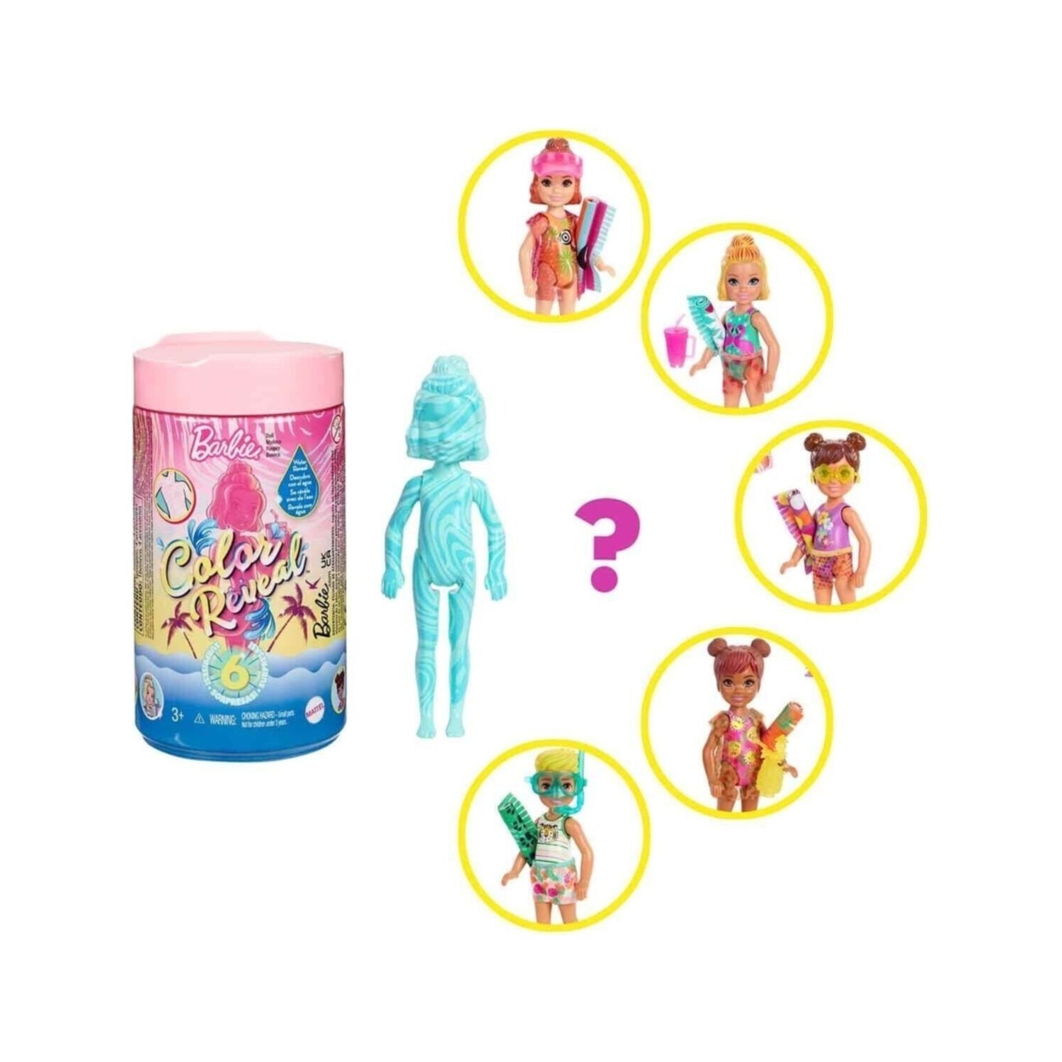 

Кукла Barbie Color Reveal Surprise Chelsea Sand & Sun Series S3 GWC61