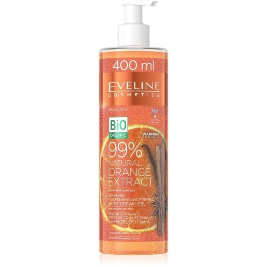 Крем-гель для тела Eveline Cosmetics Bio Organic Согревающий 99% натуральный экстракт апельсина 400мл