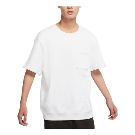 

Футболка Nike Solid Color Pocket Skateboard Sports Round Neck, белый