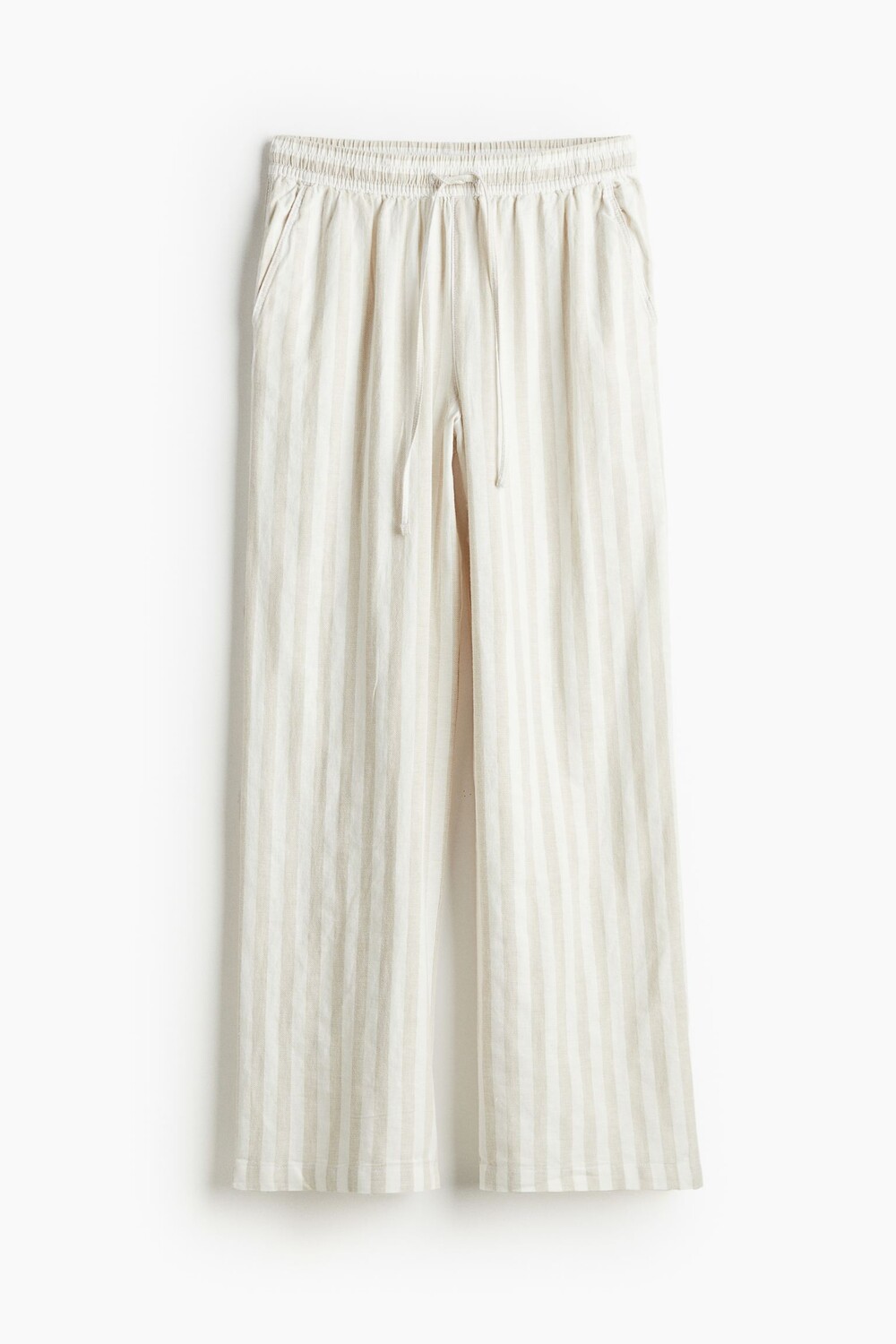 

Брюки H&M Linen-blend, светло-бежевый