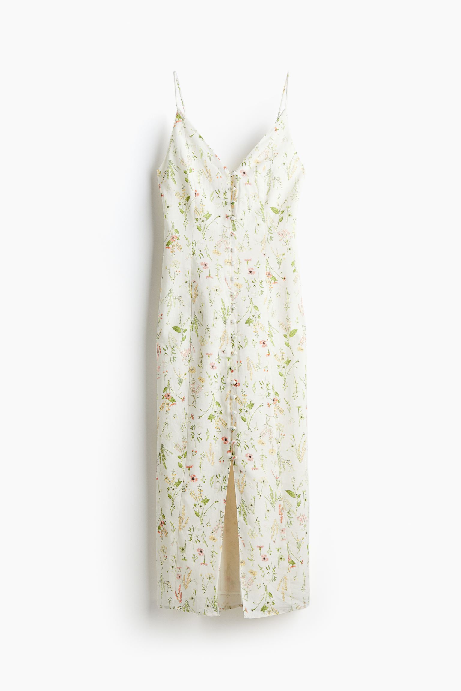 Платье H&M Linen-blend, белый