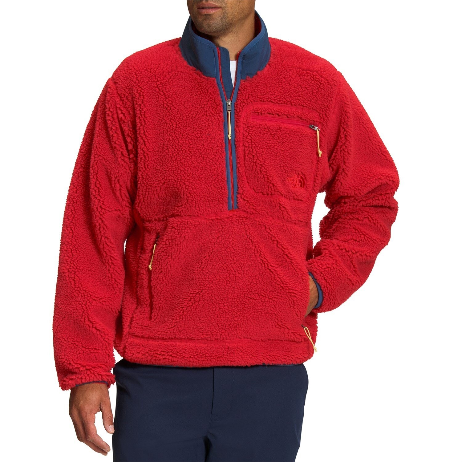 

Пуловер с ворсом The North Face, красный