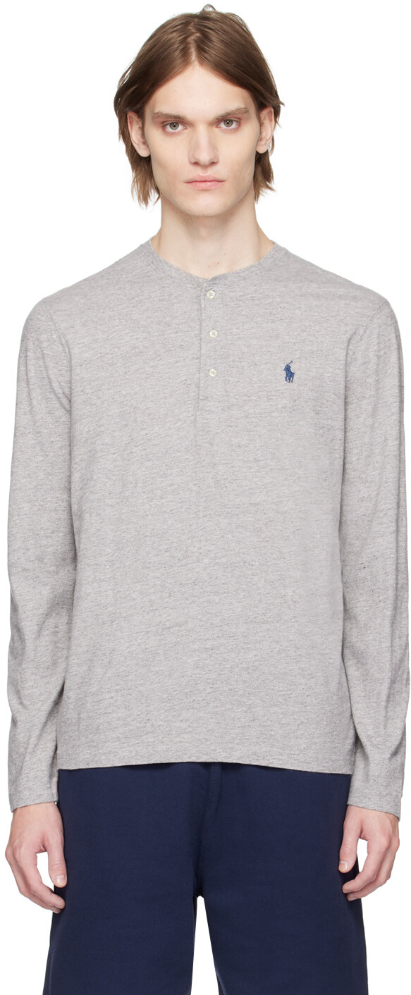 

Серый хенли с вышивкой Polo Ralph Lauren