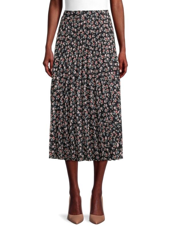 

Юбка в складку Max Studio Black cream floral